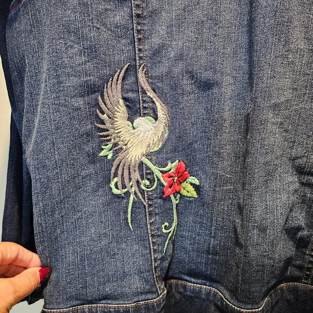 Harley-Davidson Embroidered Jean Jacket 2W - Picture 6 of 7